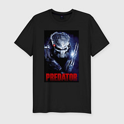 Мужская slim-футболка Predator in the helmet