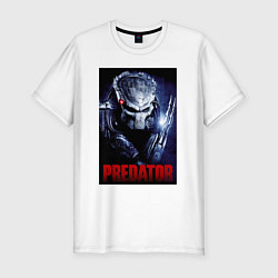 Мужская slim-футболка Predator in the helmet