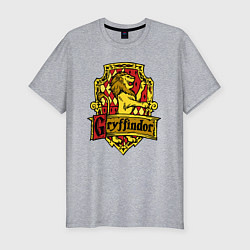 Футболка slim-fit Hogwarts - gryffindor logo, цвет: меланж