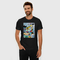 Футболка slim-fit Lets get higher, цвет: черный — фото 2