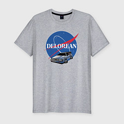 Футболка slim-fit Space delorean, цвет: меланж