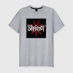 Мужская slim-футболка Слипкнот лого