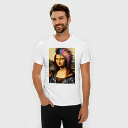 Футболка slim-fit Mona Lisa - punks not dead, цвет: белый — фото 2