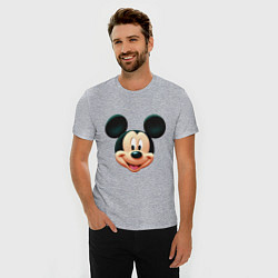 Футболка slim-fit Mickey mouse head, цвет: меланж — фото 2
