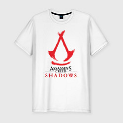 Мужская slim-футболка Assassins Creed Shadows - badge