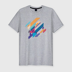 Мужская slim-футболка Стиль геометрия