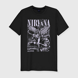 Футболка slim-fit Nirvana grunge, цвет: черный
