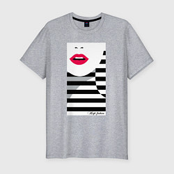 Мужская slim-футболка Поп -арт морячка