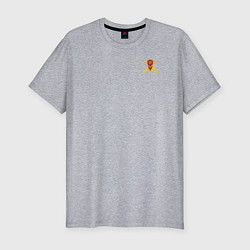 Футболка slim-fit Мотострелковые войска: эмблема со щитом, цвет: меланж