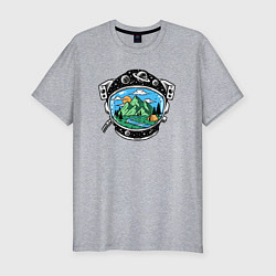 Футболка slim-fit Space camp, цвет: меланж