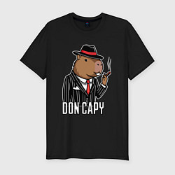 Мужская slim-футболка Дон капибара