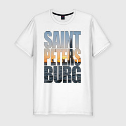 Футболка slim-fit Санкт-Петербург Лахта центр, цвет: белый
