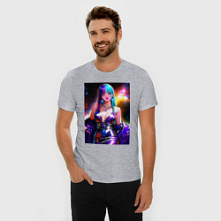 Футболка slim-fit Девушка поп идол, цвет: меланж — фото 2