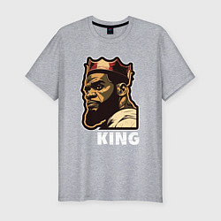 Мужская slim-футболка Король Леброн Джеймс