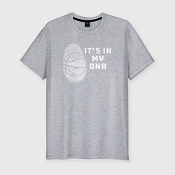 Футболка slim-fit Баскетбол в моей днк, цвет: меланж