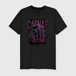 Футболка slim-fit Кот дремот Catnap, цвет: черный