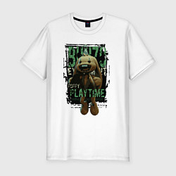Футболка slim-fit Кролик Бонзо из Poppy Playtime, цвет: белый