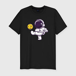Футболка slim-fit Moon football, цвет: черный