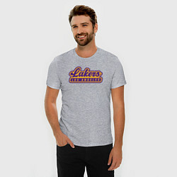 Футболка slim-fit Basketball LA Lakers, цвет: меланж — фото 2