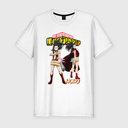 Мужская slim-футболка Моя Геройская академия Момо героиня