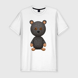 Мужская slim-футболка Плюшевый медведь игрушка