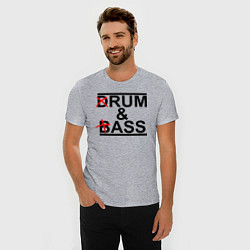Футболка slim-fit Drum and bass color, цвет: меланж — фото 2