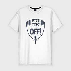 Мужская slim-футболка Отключиться от мира