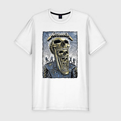 Футболка slim-fit Metallica - playbill, цвет: белый