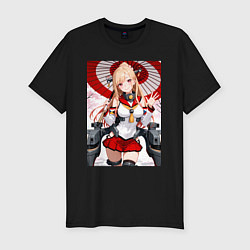 Футболка slim-fit Марин Китагава косплей Azur Lane, цвет: черный