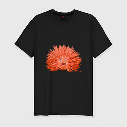 Футболка slim-fit Сartoon monster fluffy orange, цвет: черный