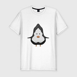 Мужская slim-футболка Cartoon penguin character