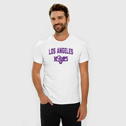 Футболка slim-fit Los Angeles hoops, цвет: белый — фото 2