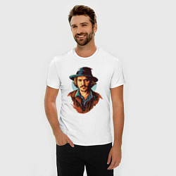 Футболка slim-fit Джонни Депп, цвет: белый — фото 2