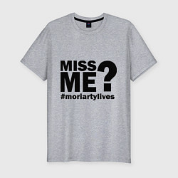 Футболка slim-fit Miss me? Moriarty, цвет: меланж