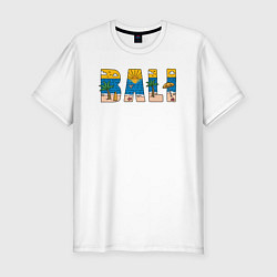 Мужская slim-футболка Остров Бали