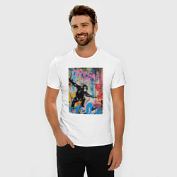 Футболка slim-fit Monkey graffiti, цвет: белый — фото 2