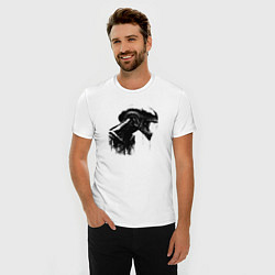 Футболка slim-fit Мощный ксеноморф, цвет: белый — фото 2