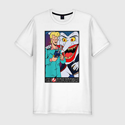Футболка slim-fit Ghostbusters - Egon and goblin, цвет: белый