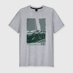 Мужская slim-футболка Постер спорткара