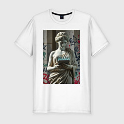 Мужская slim-футболка Стрит арт и античность