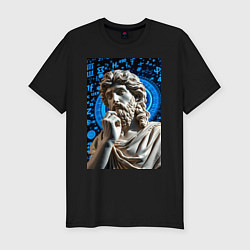 Мужская slim-футболка Античность и математика