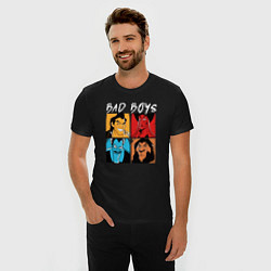 Футболка slim-fit Bad boys, цвет: черный — фото 2