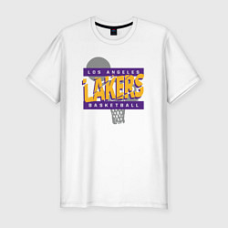 Футболка slim-fit Lakers basketball play, цвет: белый