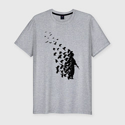 Мужская slim-футболка Птицы мира