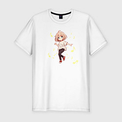 Мужская slim-футболка Танец тиби