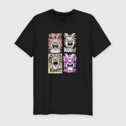 Футболка slim-fit Angry rabbit, цвет: черный