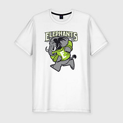 Мужская slim-футболка Elephants run