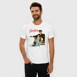 Футболка slim-fit Scarface: Герои фильма, цвет: белый — фото 2