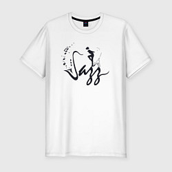 Футболка slim-fit Джаз в Париже, цвет: белый