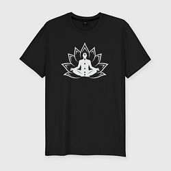 Футболка slim-fit Lotos yoga, цвет: черный